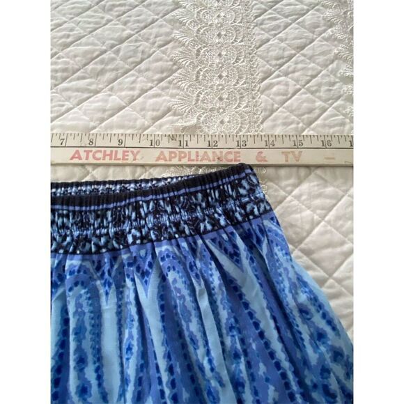Saint John’s Bay Maxi Skirt Blue Geometric Design Pull On Boho Size PS - Picture 8 of 9
